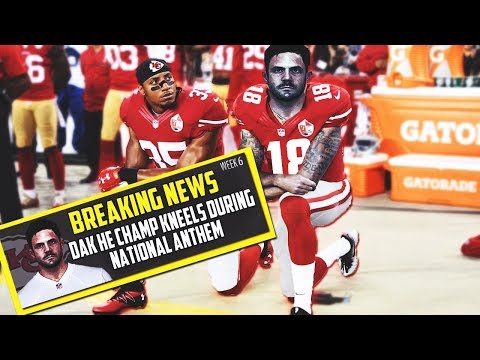 TAKING A KNEE AND SUPPORTING COLIN KAEPERNICK! MADDEN 18 CAREER MODE EP 8