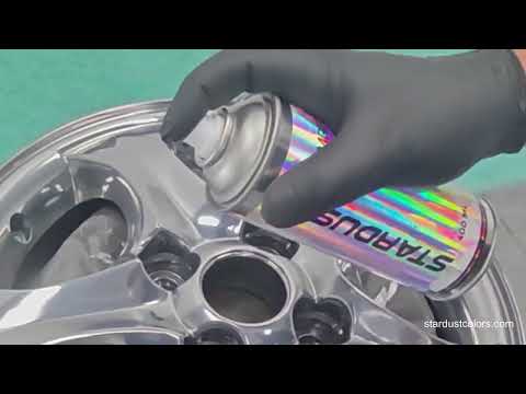 peinture d'une jante avec Neochrome en aerosol