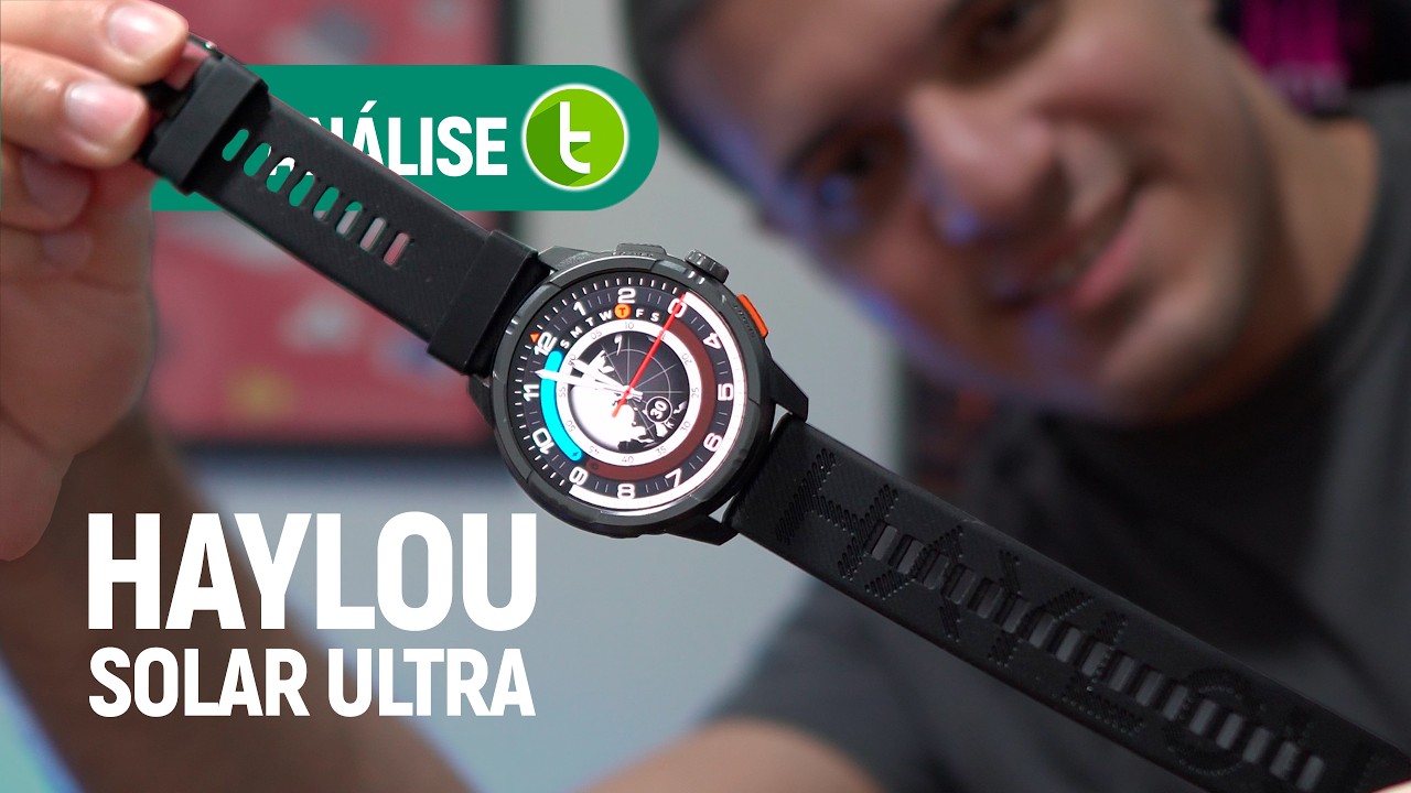 Miniatura da avaliação em vídeo de Smartwatch Haylou Solar Neo BT 5.3 1.53 pol. Preto
