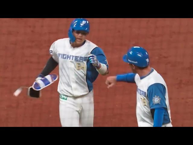 【2回裏】ファイターズ・田宮裕涼 センターへのタイムリーヒットで勝ち越しに成功!!  2023年9月28日 北海道日本ハムファイターズ 対 千葉ロッテマリーンズ