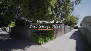 Video overview for 2/85 George Street, Norwood SA 5067