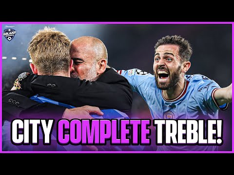 THE MOMENT MAN CITY COMPLETED THE TREBLE!! 🏆🏆🏆