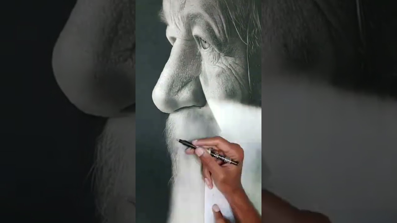 how to draw hyper realistic beard. art studio of yashraj