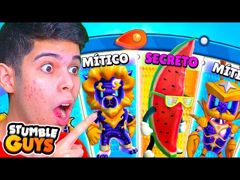 🔥 FUI GIRAR PRA MÍTICO E DESCOBRI RARIDADE SECRETA DO STUMBLE GUYS [BETA FECHADA 0.51 STUMBLE GUYS]