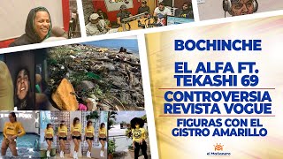 El Bochinche – El Alfa Ft.Tekashi69 – Portada con Playa en basura – Figuras con el Gistro Amarillo – El Mañanero