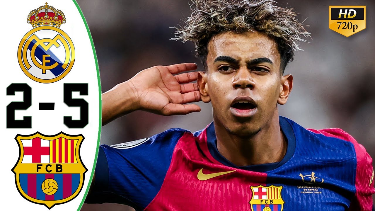 Real Madrid vs Barcelona 2-5 All Goals & Highlights 2025