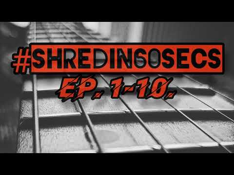 #shredin60secs Ep. 1-10. (short guitar lessons, licks and riffs from hard rock to power metal)