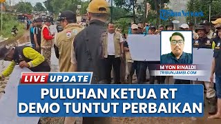 Tuntut Perbaikan Drainase yang Mengakibatkan Air Menggenang, Puluhan Ketua RT Kota Baru Jambi Demo