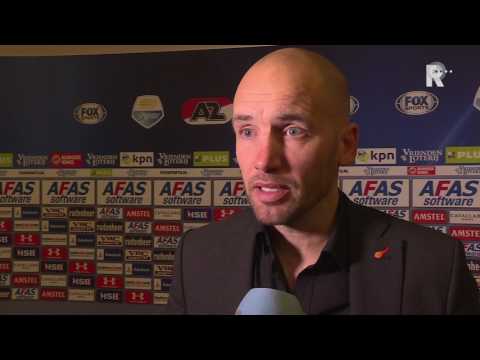 Mitchell van der Gaag na afloop van AZ - Excelsior