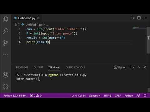 Building A Basic Exponent Calculator In Visual Studio Code With Python