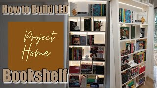 How to Build a Bookcase + Add LED Lights 💡 Full DIY Tutorial
