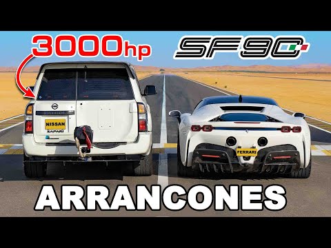 SUV de 3,000hp vs Ferrari SF90: ARRANCONES