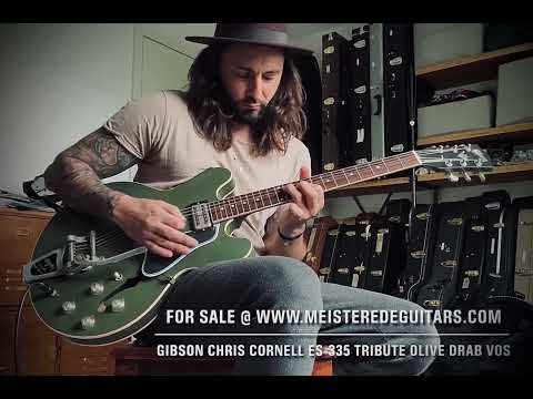 Gibson Memphis Chris Cornell ES-335 Tribute Signature Wie neu, aus Erstbesitz! Limitiert auf 250 Stück weltweit! 2019 - Olive Drab VOS image 26