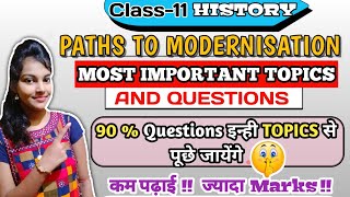 Paths to modernisation most important topics and questions || class 11 history || chapter 11