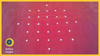 7x1 seq 567 | Sikku Kolam with Dots | Simple Kolam Designs | rangoli kolam | Muggulu