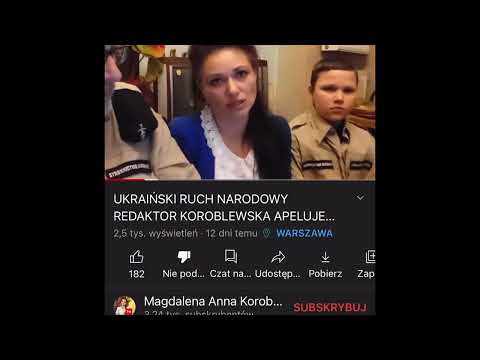 M. Koroblewska radzi Ukraińcom tworzyć struktury nacjonalistyczne 🤦‍♂️