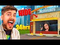 MR BEAST Challenged us to SURVIVE in MCDonalds for 24 Hours😱