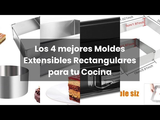 Vídeo relacionado con TIDEVANMolde Pastel Acero Inoxidable 6 cm Altura Rectangular Ajustable Anillo Cuadrado Hornear Aro Extensible para Tartas 20-38 cm 24-46 cm