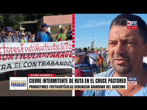 Productores denuncian abandono del Estado y cierran ruta en Caaguazú