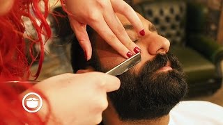 Super Dense Barbershop Beard Trim | Cut and Grind