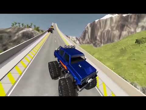 Cars Vs Giant Ramp but REVERSE #5 - BeamNG.Drive