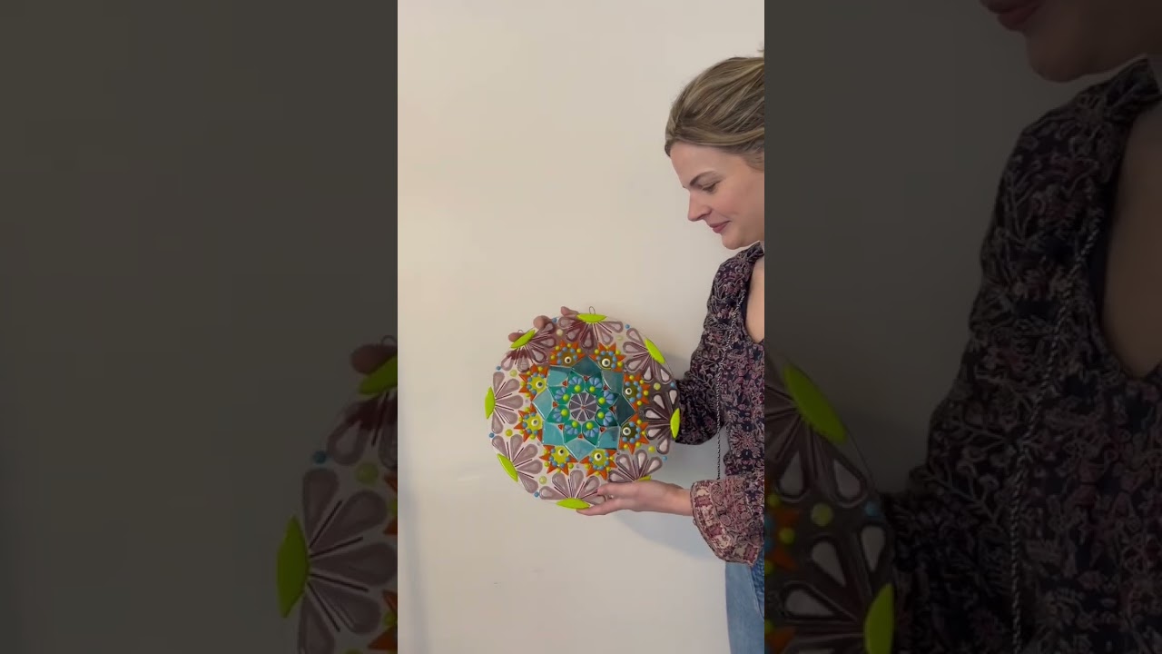 So proud of this huge fused glass mandala!