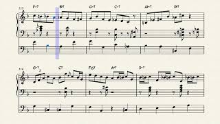 Bill Evans "Show−Type Tune" piano and bass transcription