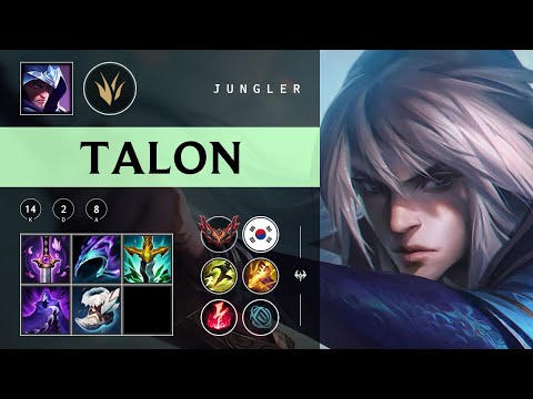 Talon Jungle vs Pantheon - KR Grandmaster Patch 25.24
