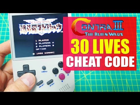Contra III 30 Lives Cheat Code #anbernic #anbernicgameplay