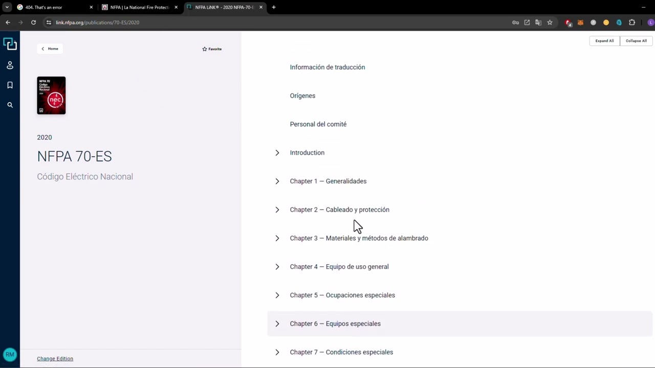 NFPA LINK COMO TENER ACCESO AL NEC 2023 GRATIS