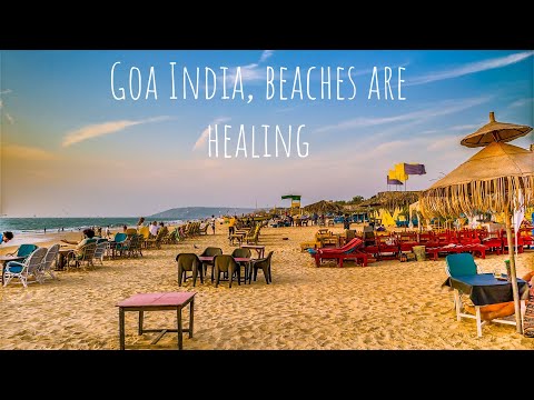 India’s most famous beach - Goa  is healing walking tour 4K HDR