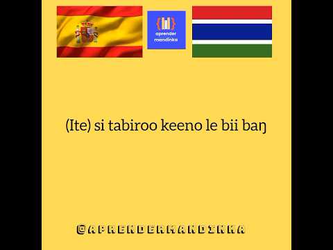 Ejemplos  del verbo Poder en Mandinka y Español #Aprendermandinka