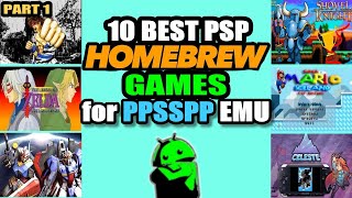Top 10 Best PSP Homebrew Games for PPSSPP Emulator Android