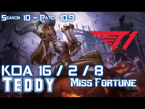 T1 Teddy MISS FORTUNE vs KALISTA ADC - Patch 10.9 KR Ranked