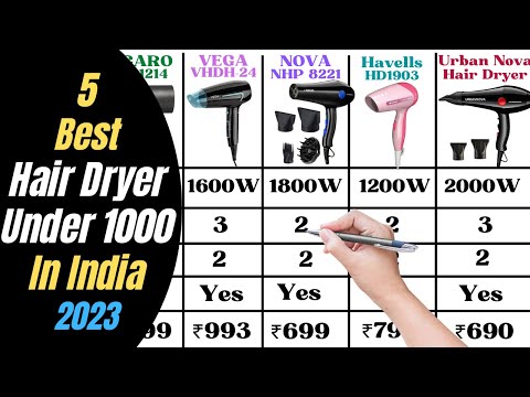 Top 5 Best Hair Dryer Under Under 1000 in India 2023|...