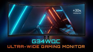 Video 1 of Product Gigabyte G34WQC 34" UW-QHD Curved Ultra-Wide Gaming Monitor (2020)