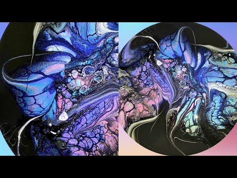 (89) Acrylic Pouring/ColourArte “Glasswing Butterfly”🦋/Sheleeart Swipe/ Fluid Art/Abstract/フルイドアート