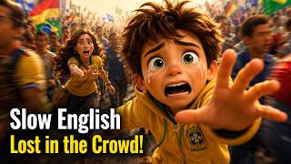 A Family's Scary Day at the World Cup 🌍 | Easy English Listening Story (A2 Level)