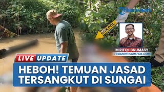 Geger Mayat Pria Mengapung Tersangkut di Aliran Sungai Depok, Korban Terpeleset saat Buang Sampah