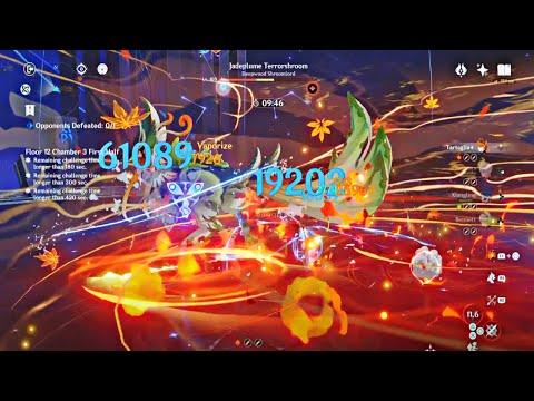 Spiral abyss 3.3 International Childe c1 Kazuha c2 speedrun 12-3-1 (19seconds)