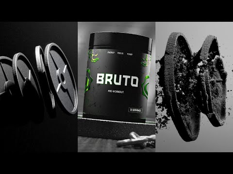 Bruto Gym Supplement | Cinema 4D Product Animation