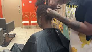 Microlocs Retwist to Mohawk Updo | Edgy Braid Style | Natural Hair