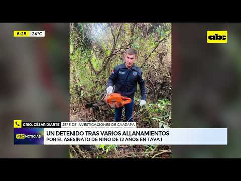 Un detenido por asesinato de niño en Tavaí