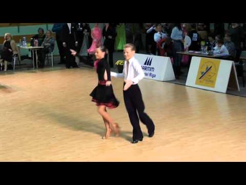 Latvia Open 2011 Junior I+II 8dance Janis Reinis Beikmanis - Annija Daniela Pivina 1.2fin chacha