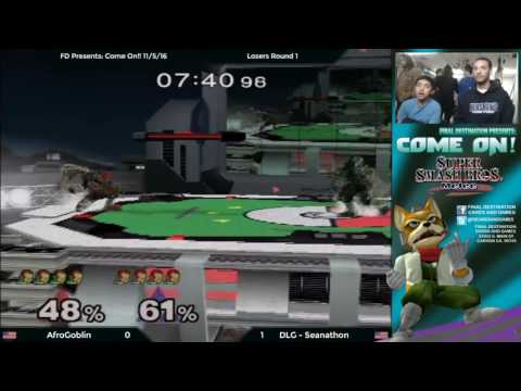 FD Presents: Come On!! 11/5/16: Singles - Losers Round 1: AfroGoblin (Ganon) vs. Seanathan  (Marth)