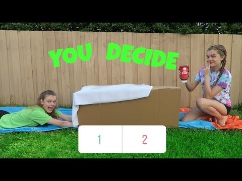Try Not to Slide Through the Wrong Mystery Box (You Decide) ~Jacy and Kacy