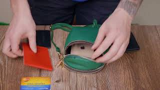 Цікава сумка для жінок з м'якої натуральної шкіри Vintage 22341 зелена
