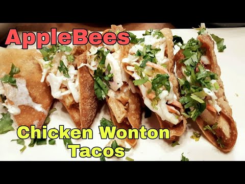 COPYCAT APPLEBEES, HOW TO MAKE CHICKEN WONTON TACOS. PINAY COOKS. FILAM COUPLE