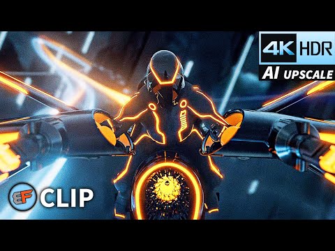 Light Jets Chase - Air Battle Scene | Tron Legacy (2010) IMAX 4K HDR Movie Clip