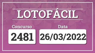 Capa de LOTOFÁCIL 2481